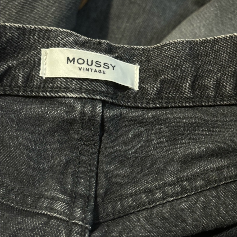 Moussy Vintage‎ | Ashleys Wide Straight Black Jeans Sz 28 - Picture 5 of 11